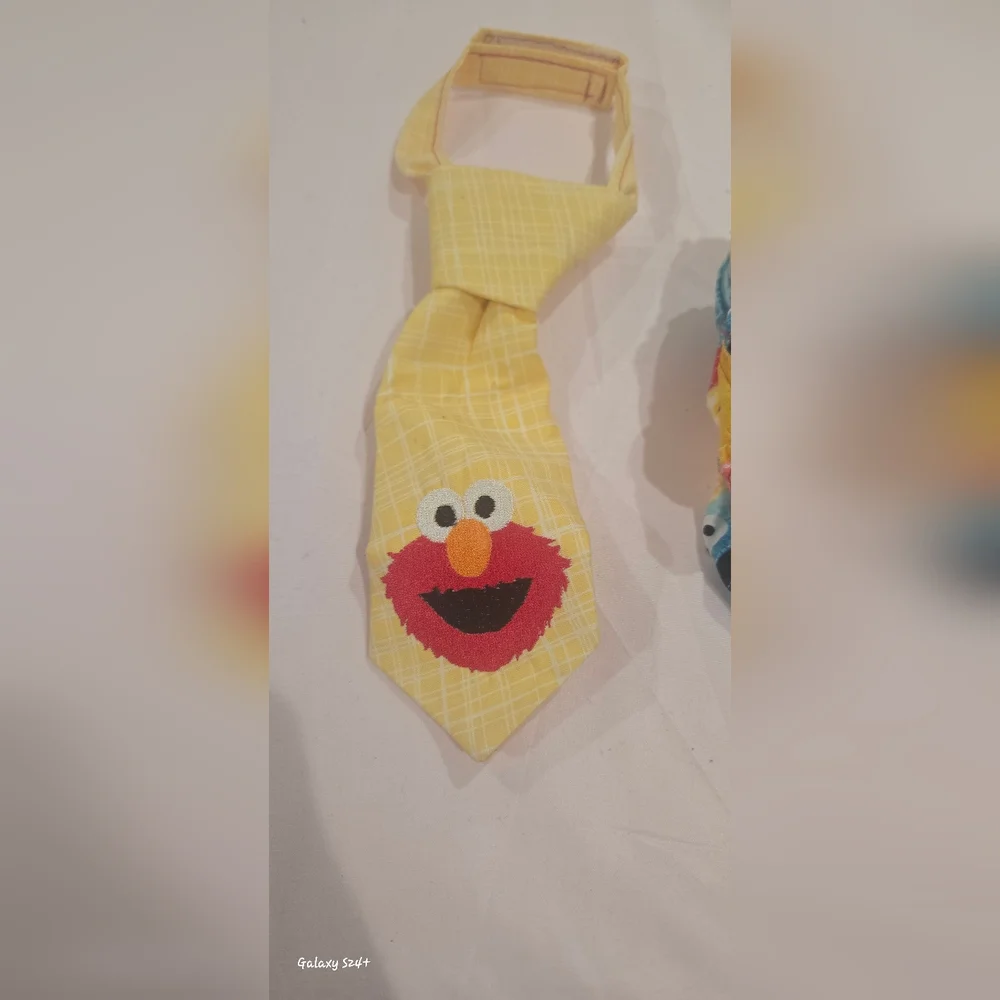 Colorful Sesame Street Kids Tie and Diaper Cover Set.. son wore once for a photo